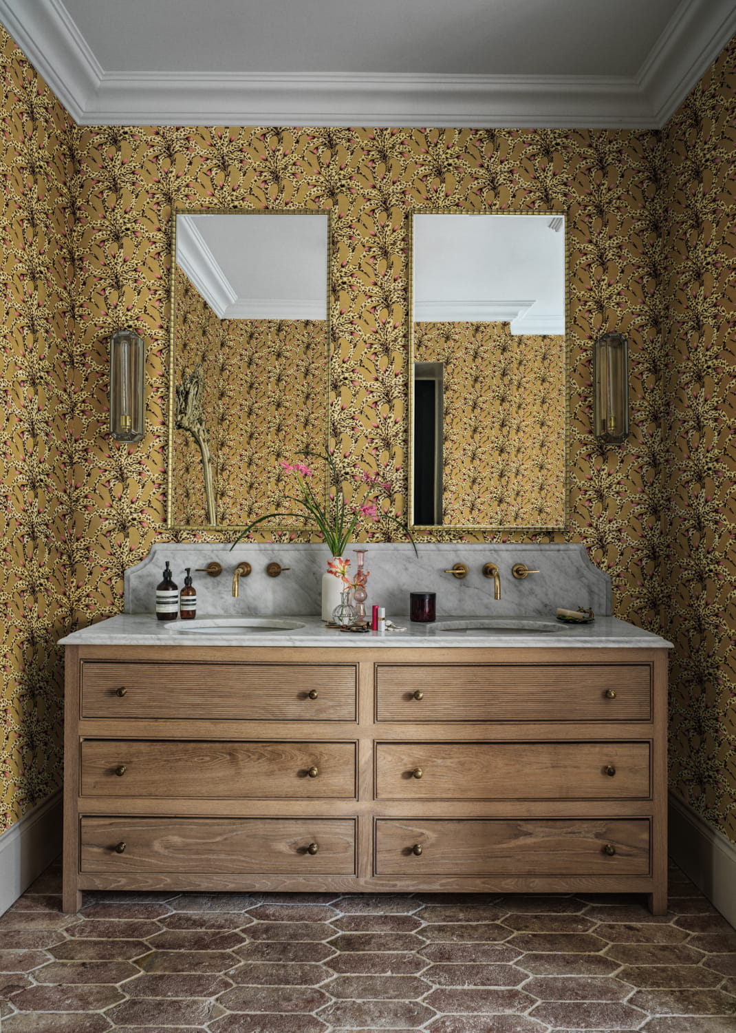 Tapete Afrika Damask - Safari & Blush