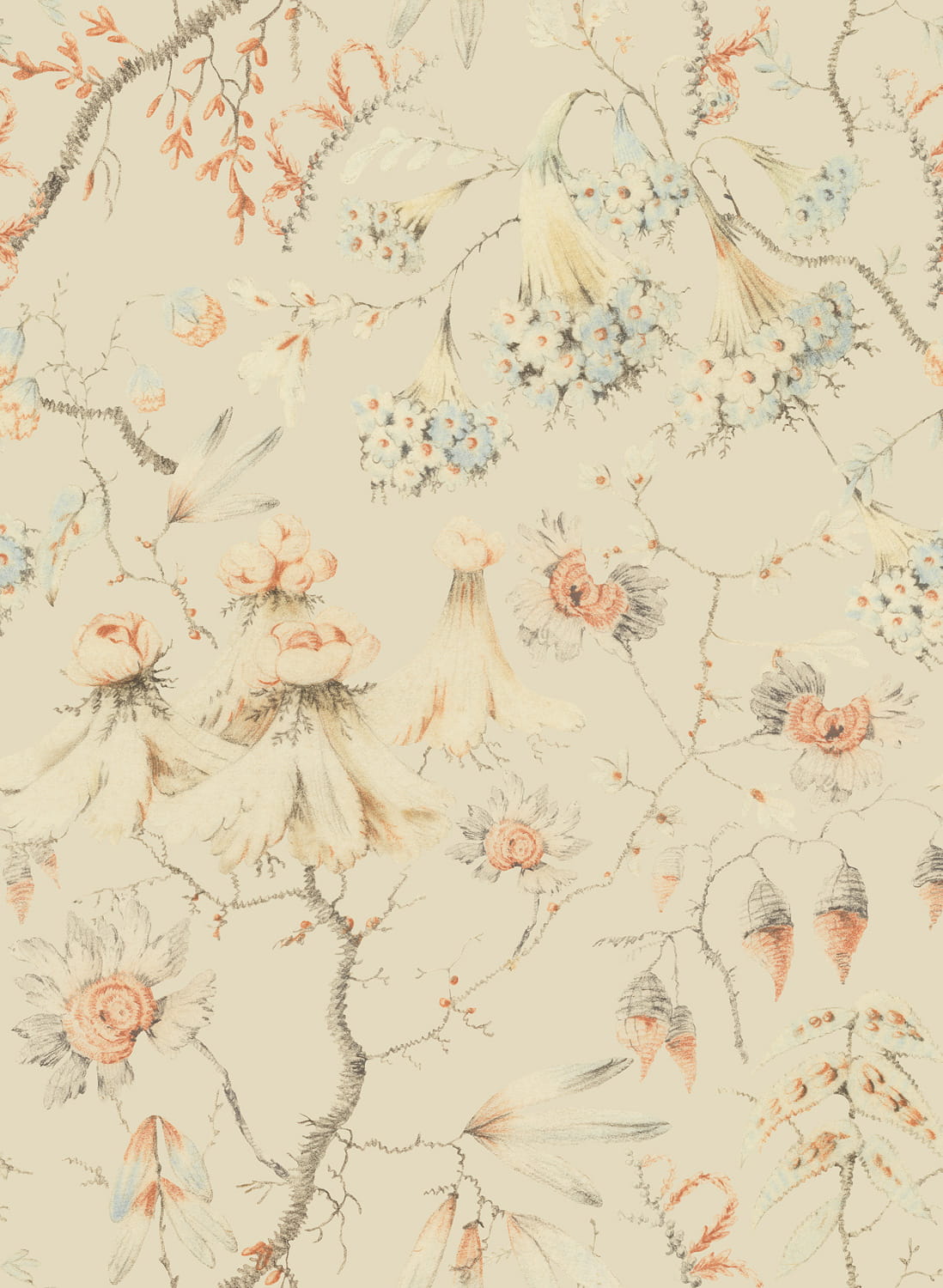 Tapete Grandmas Tapestry - BlueWash/  Sienna/ Taupe