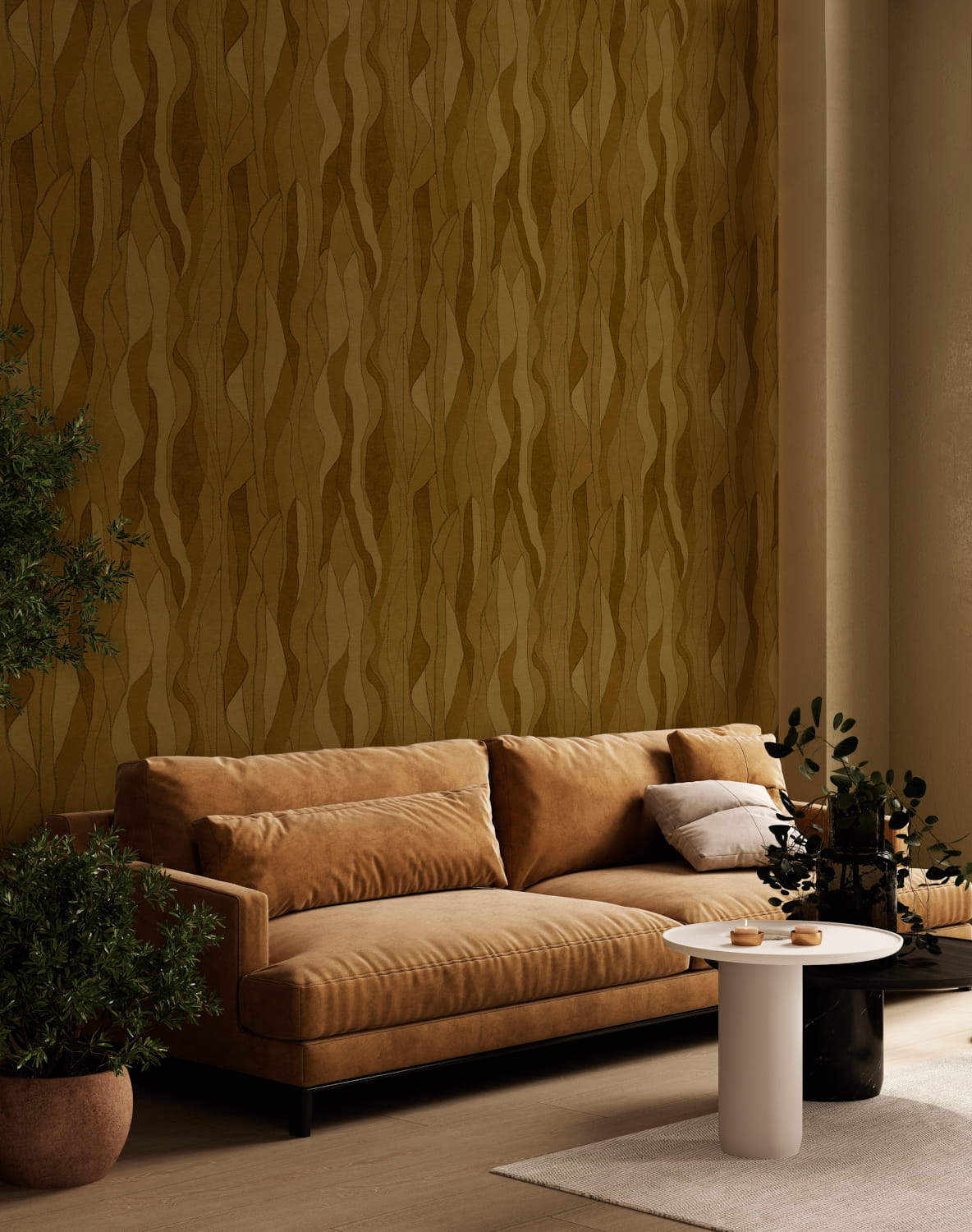 Tapete Collage - Gold