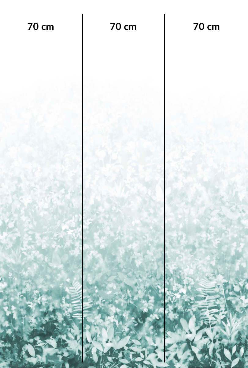 Wandbild Folia - Teal