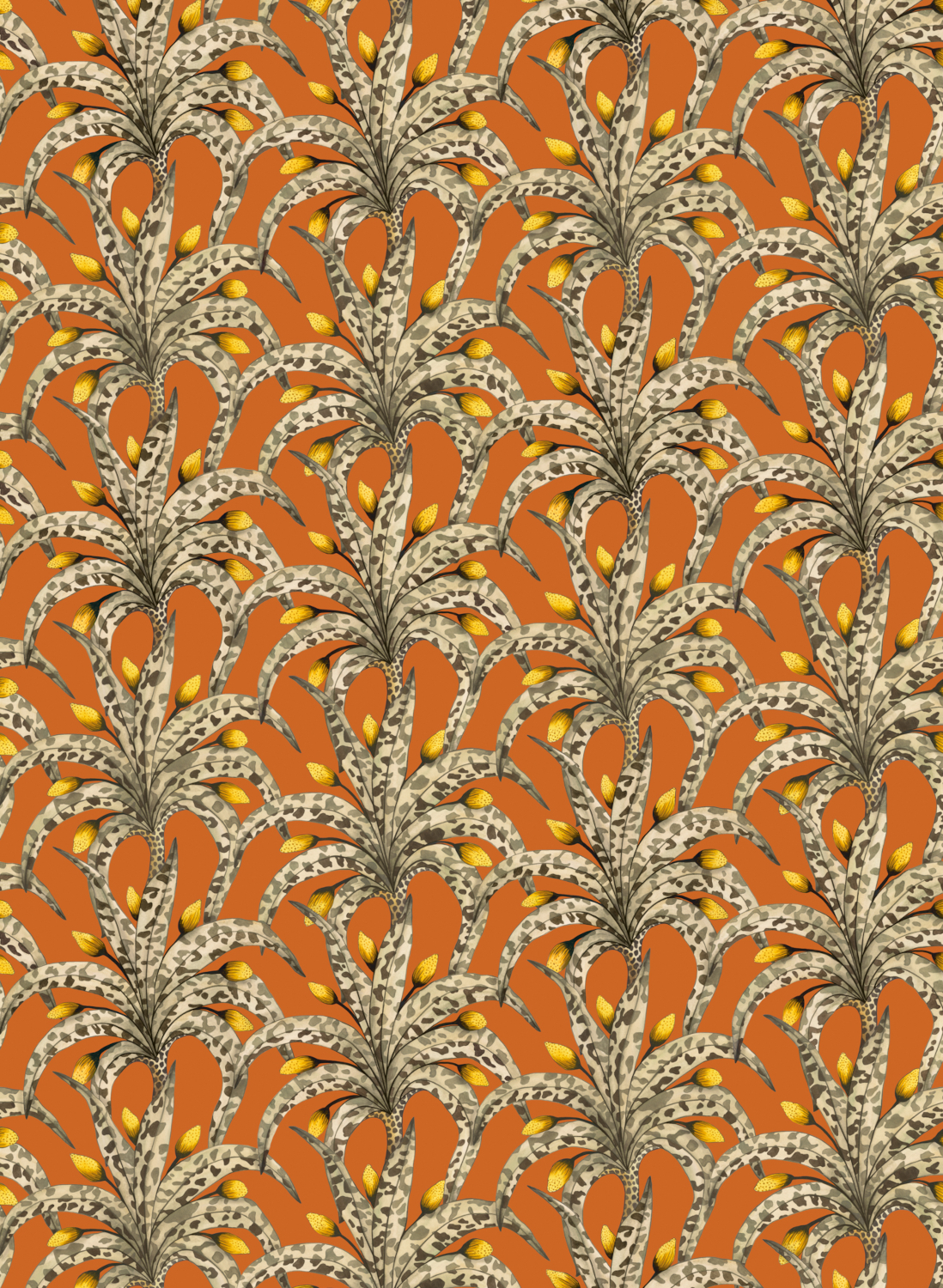 Tapete Afrika Damask - Tangerine & Marigold