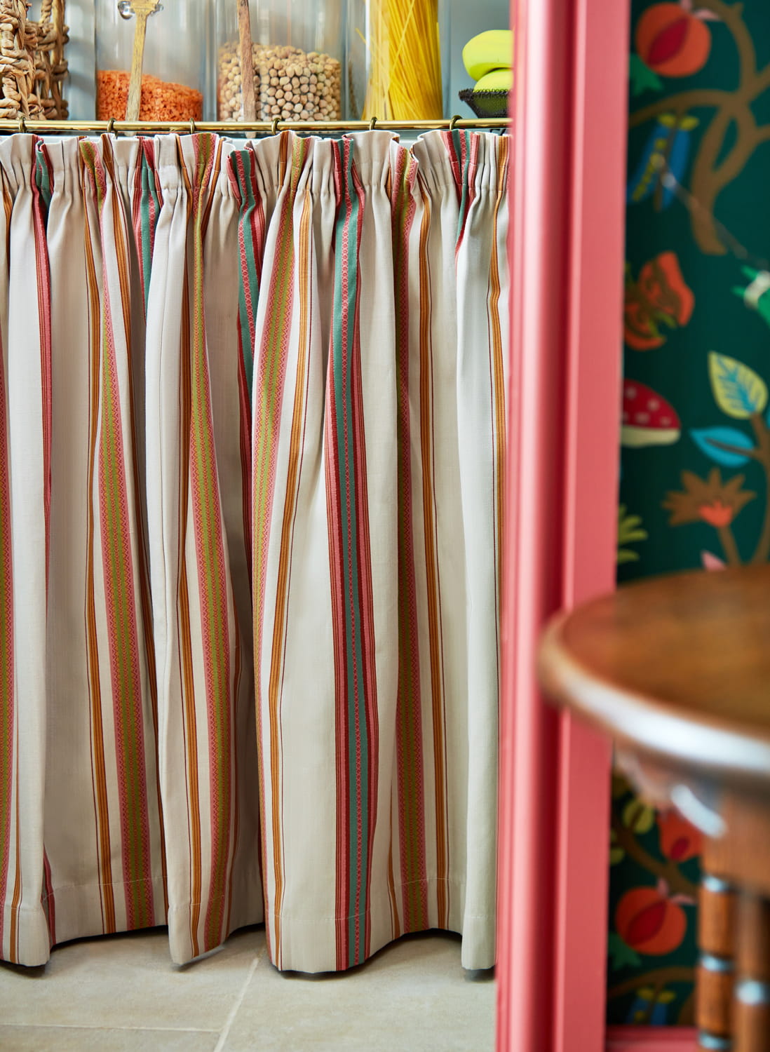 Stoff Valley Stripe - Rowan Berry/ Cream
