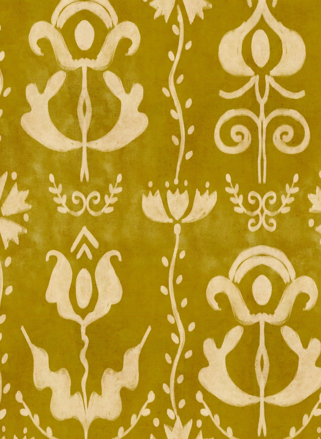 Tapete Grandma's Stencil - Mustard