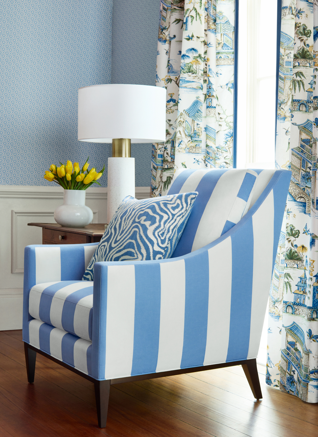 Tapete Holiday Trellis - Blue