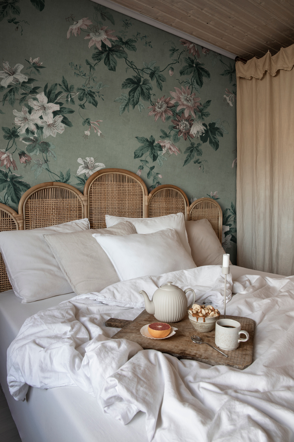Wandbild Faded Passion - Sage Green
