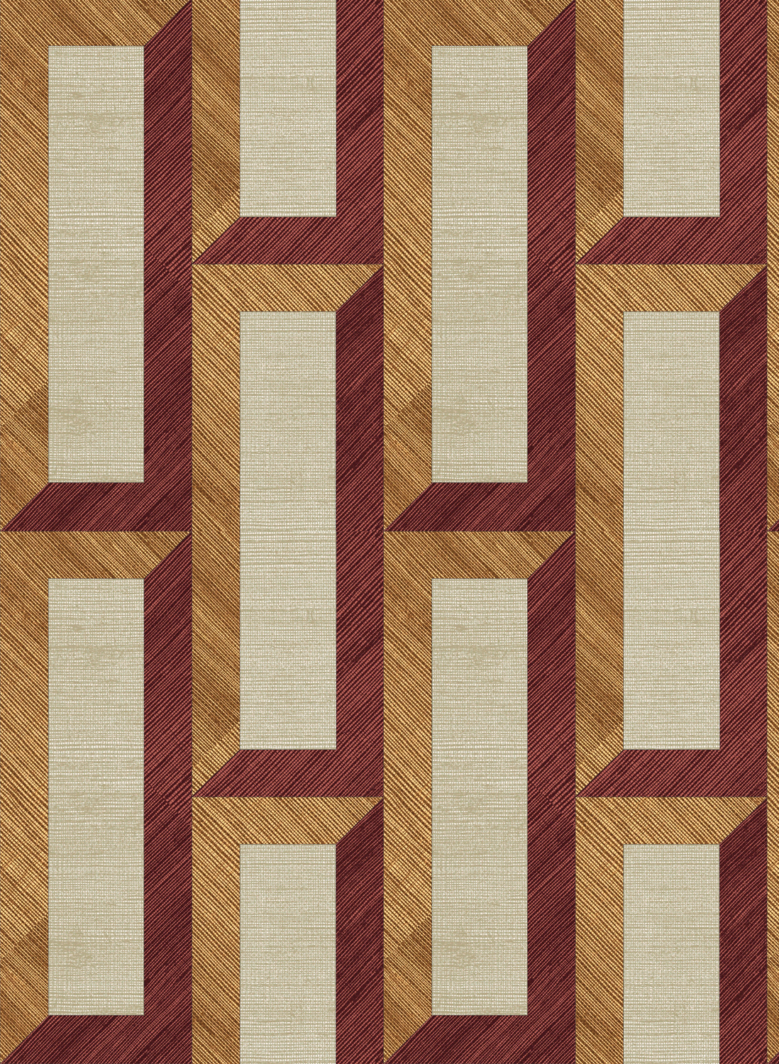 Tapete Biseau - Copper Red