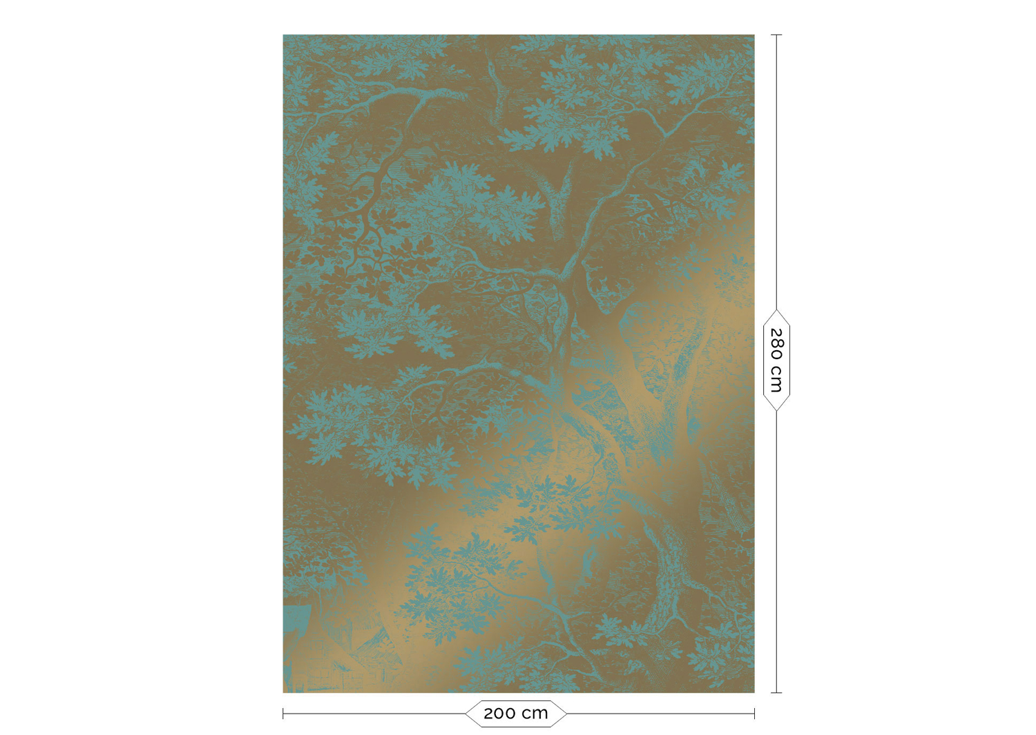 Wandbild Engraved Landscapes Gold 17 - M