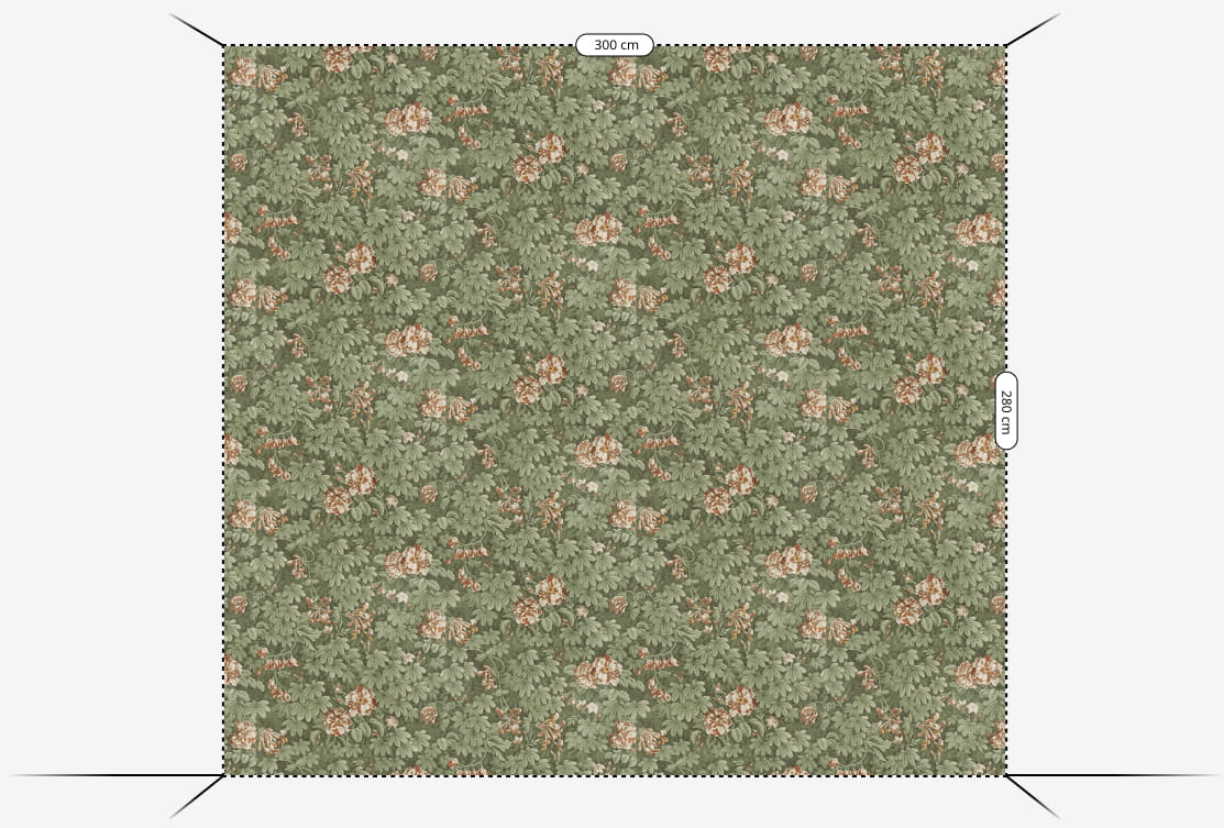Wandbild Tyra - Forest Green