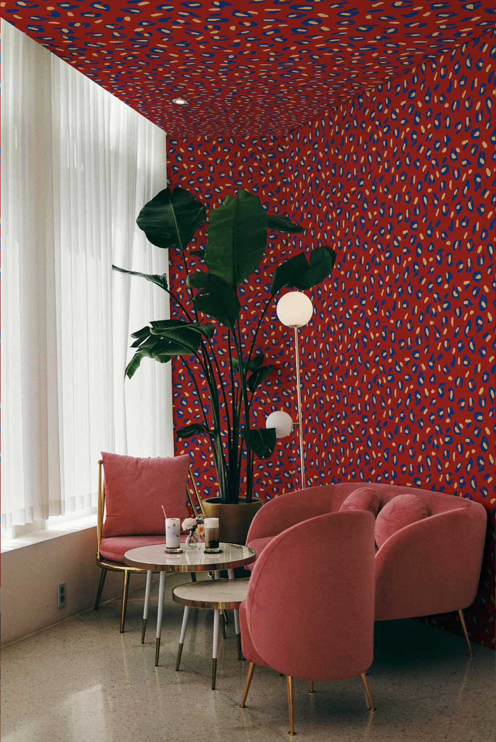 Tapete Funky Leopard - Red