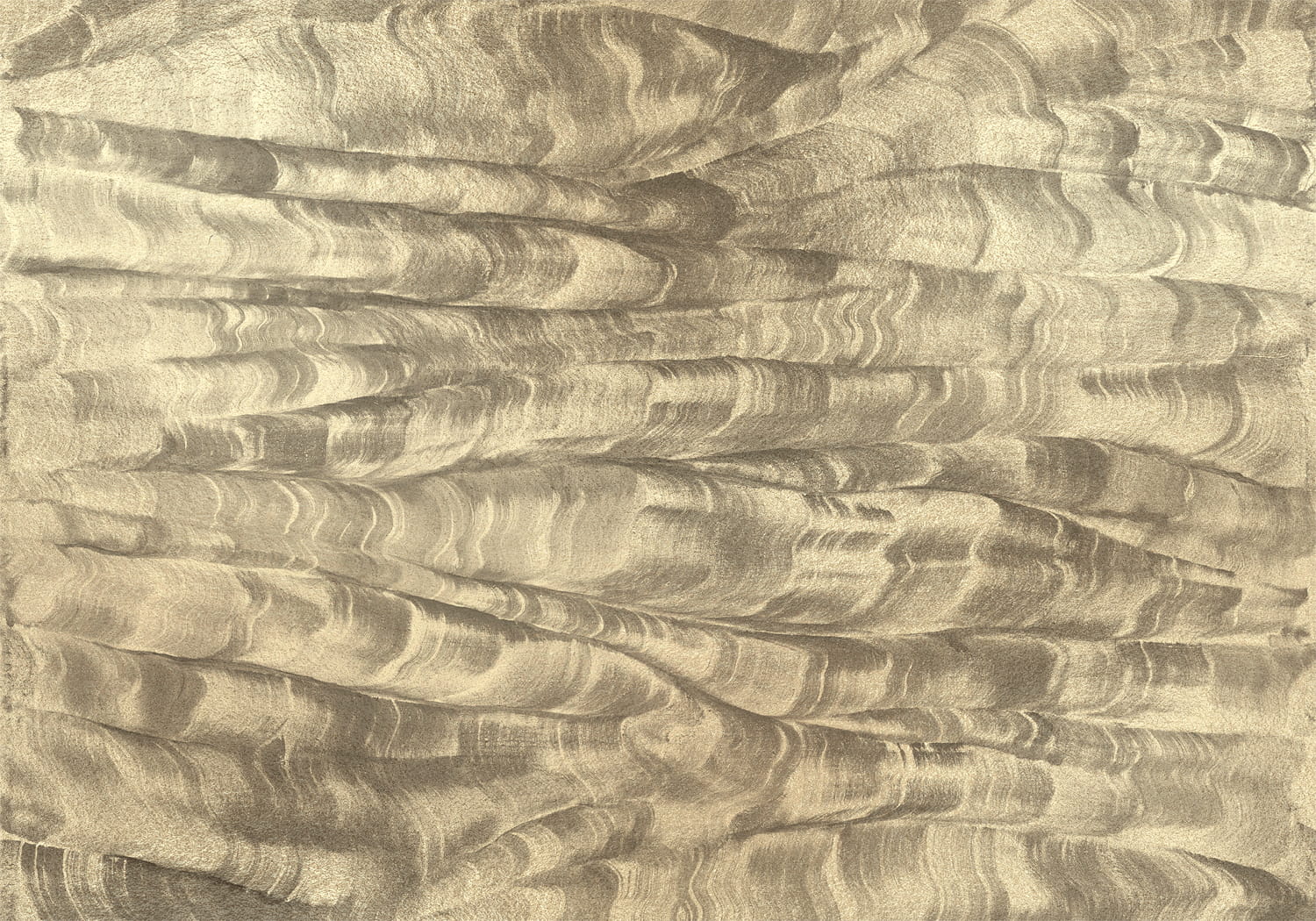 Wandbild Sand Waves Metallics - Gold