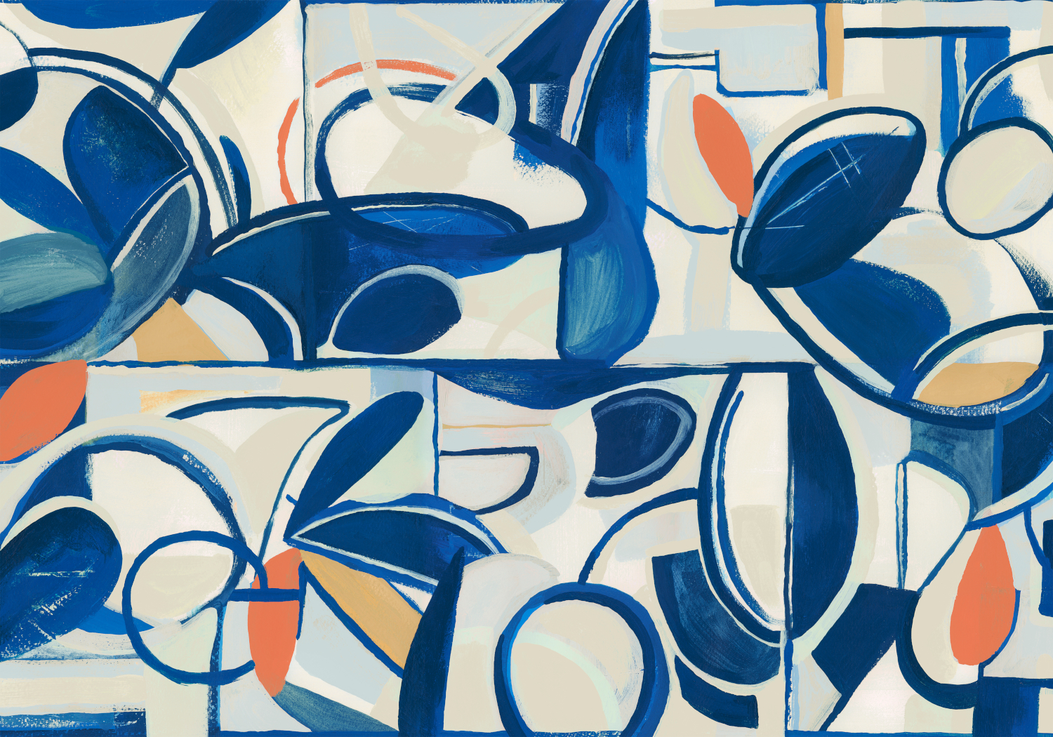 Wandbild Giant Abstract - Blue