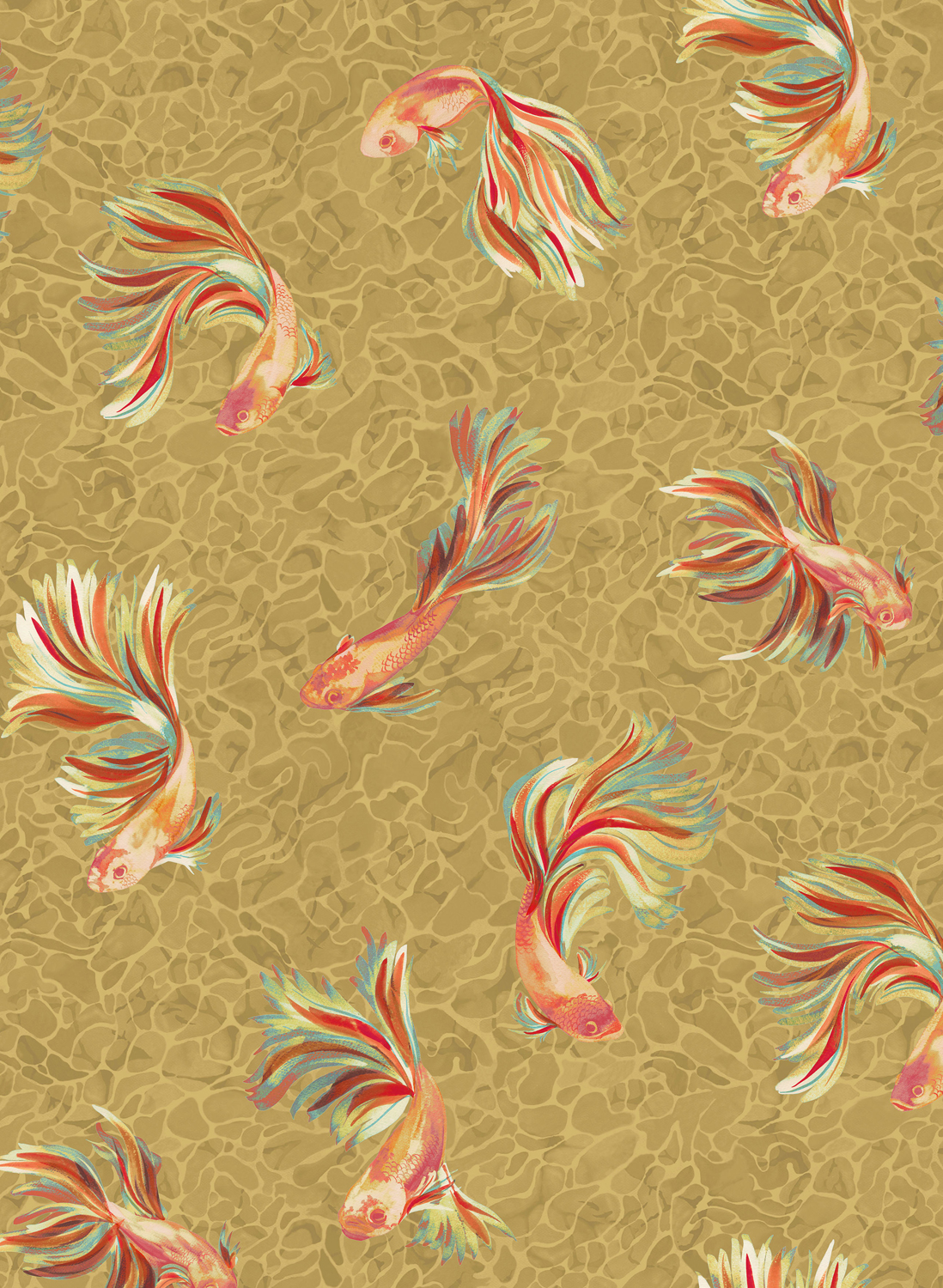 Tapete Aquaria - Metallic Gold