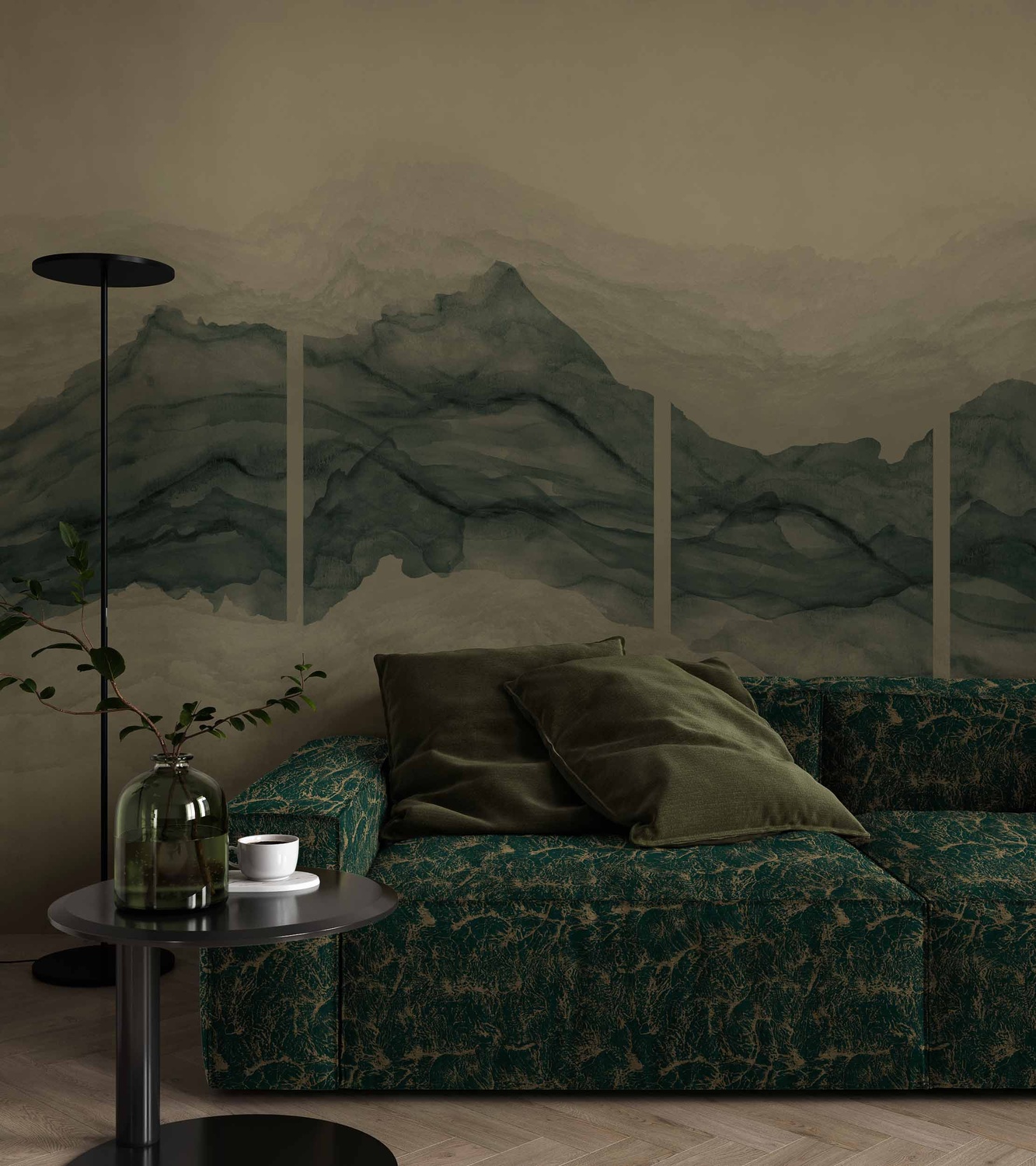 Stoff Sepia - Emerald