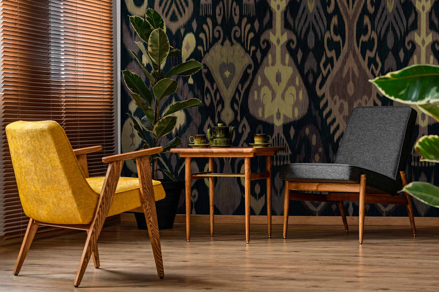Wandbild Boho - Black