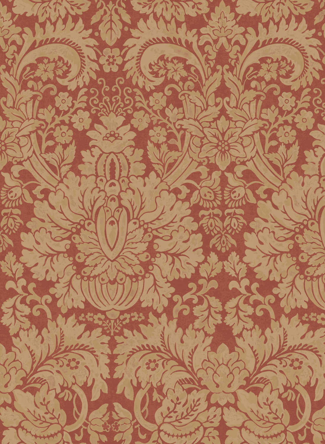 Tapete Queen's Damask - Old Red