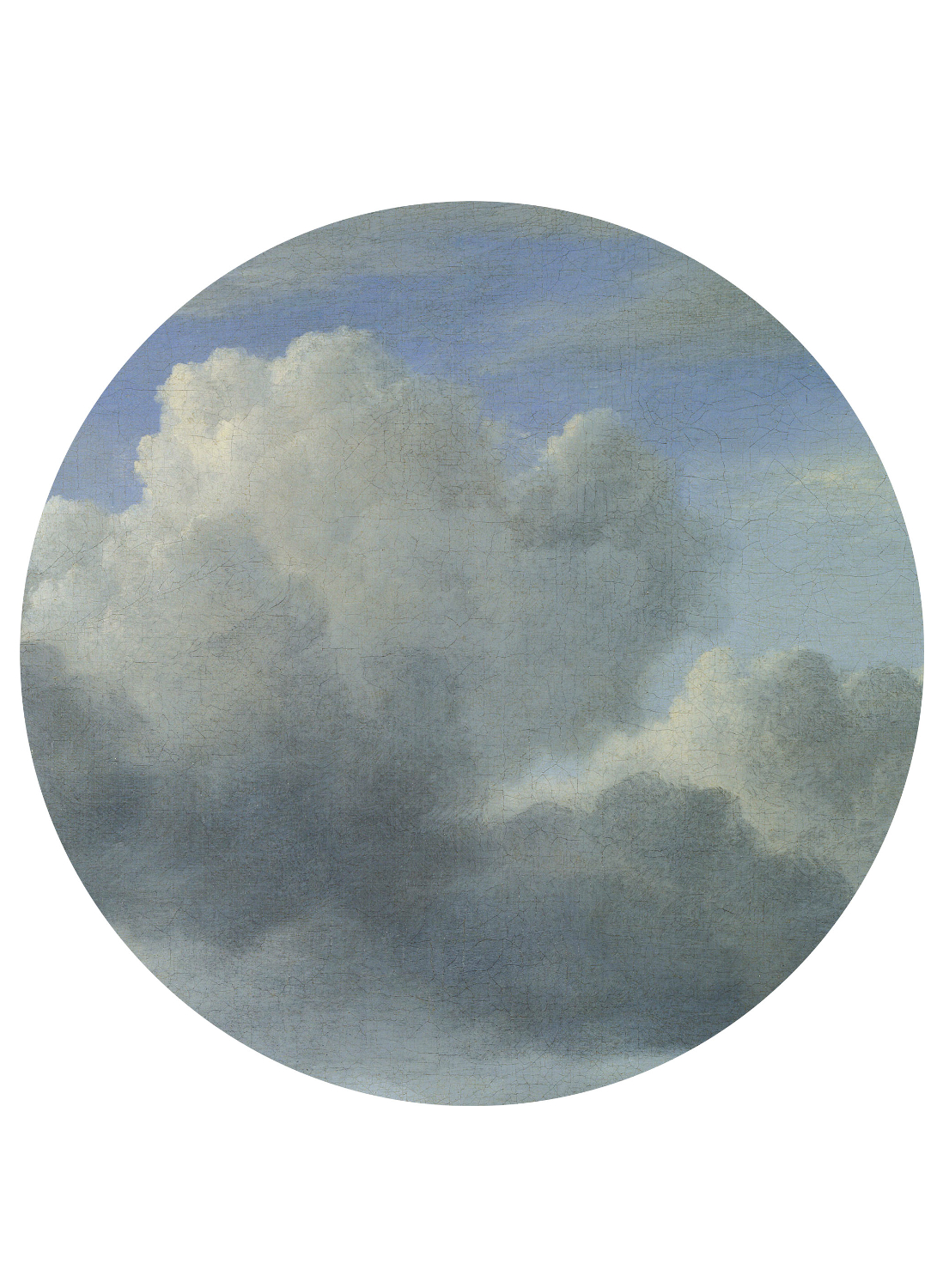 Wandbild Golden Age Clouds 5 Circle - Multicolor - Ø 1,9m