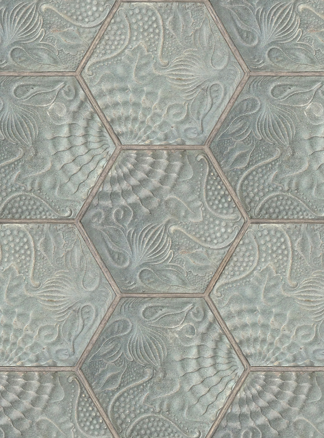 Tapete Hexagon Tiles - Jade