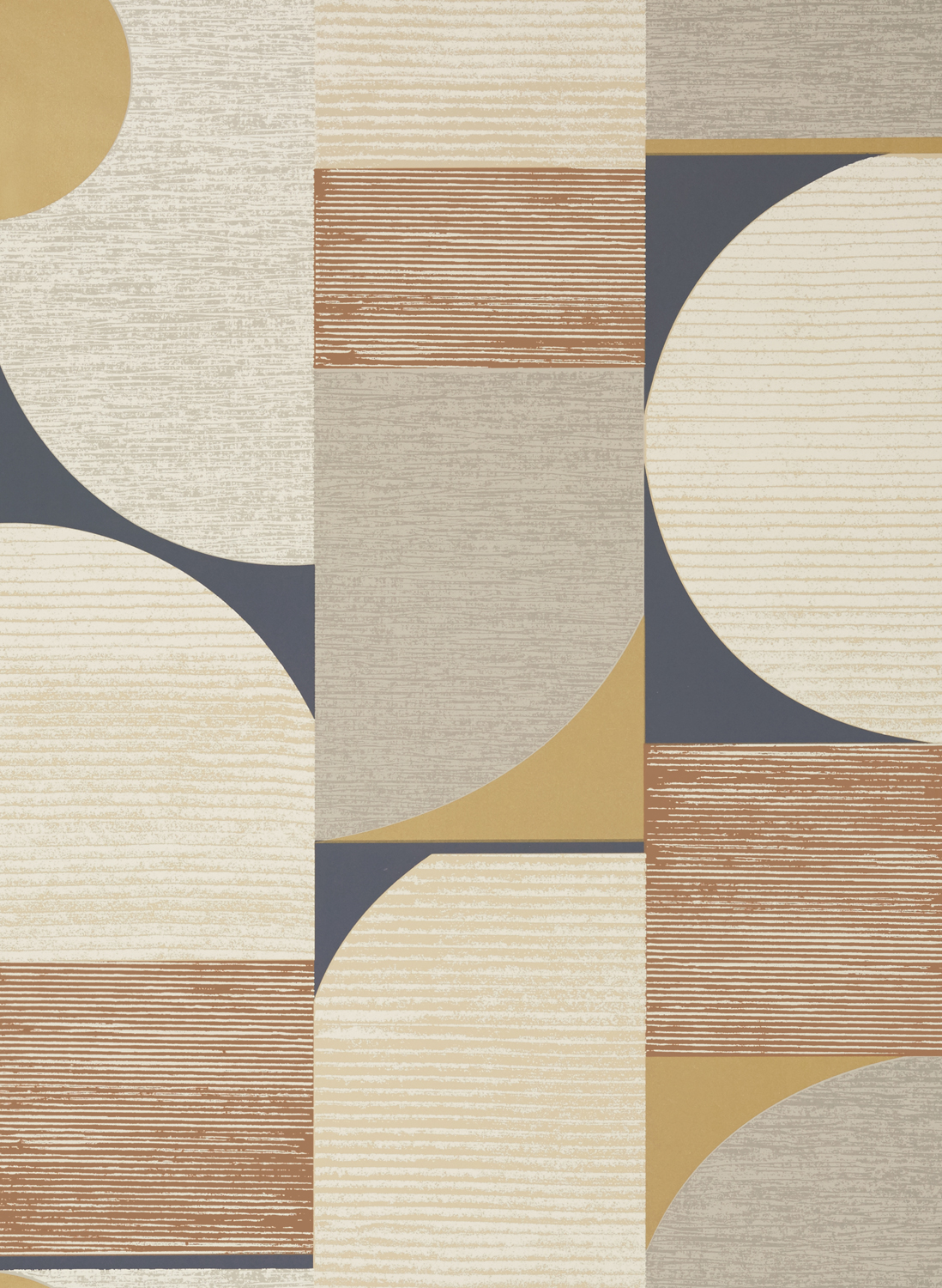 Tapete Saturn - Metallic Copper and Black