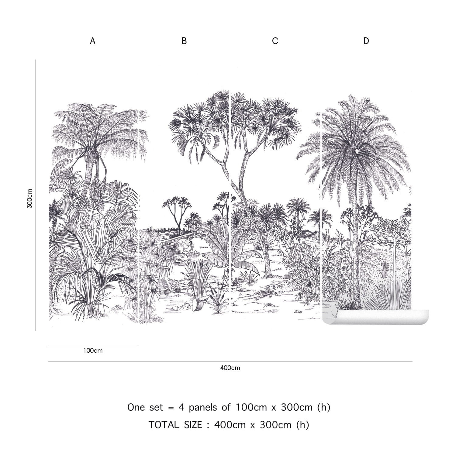 Wandbild Savane - Slate