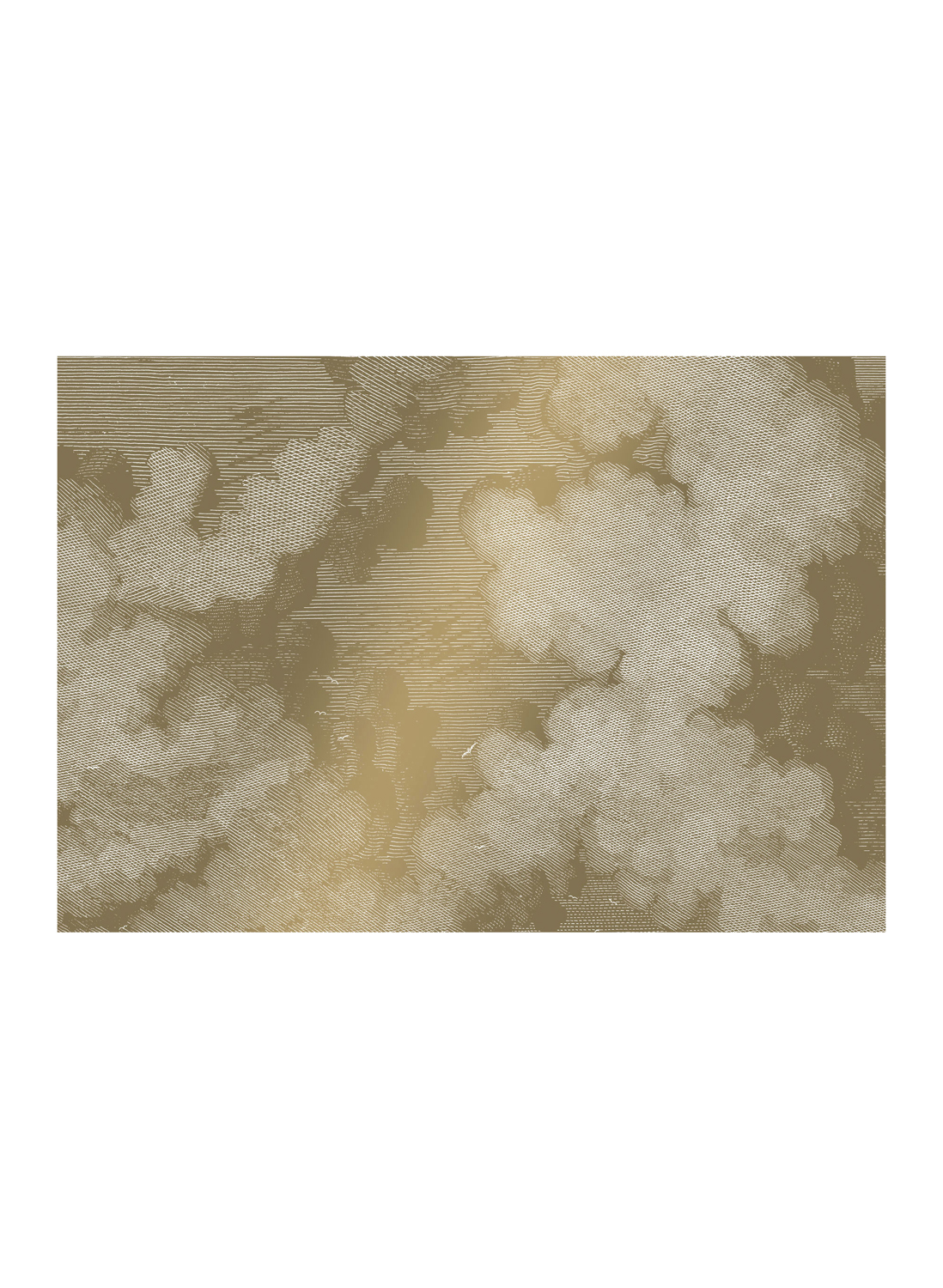 Wandbild Engraved Clouds Gold 2 - XL
