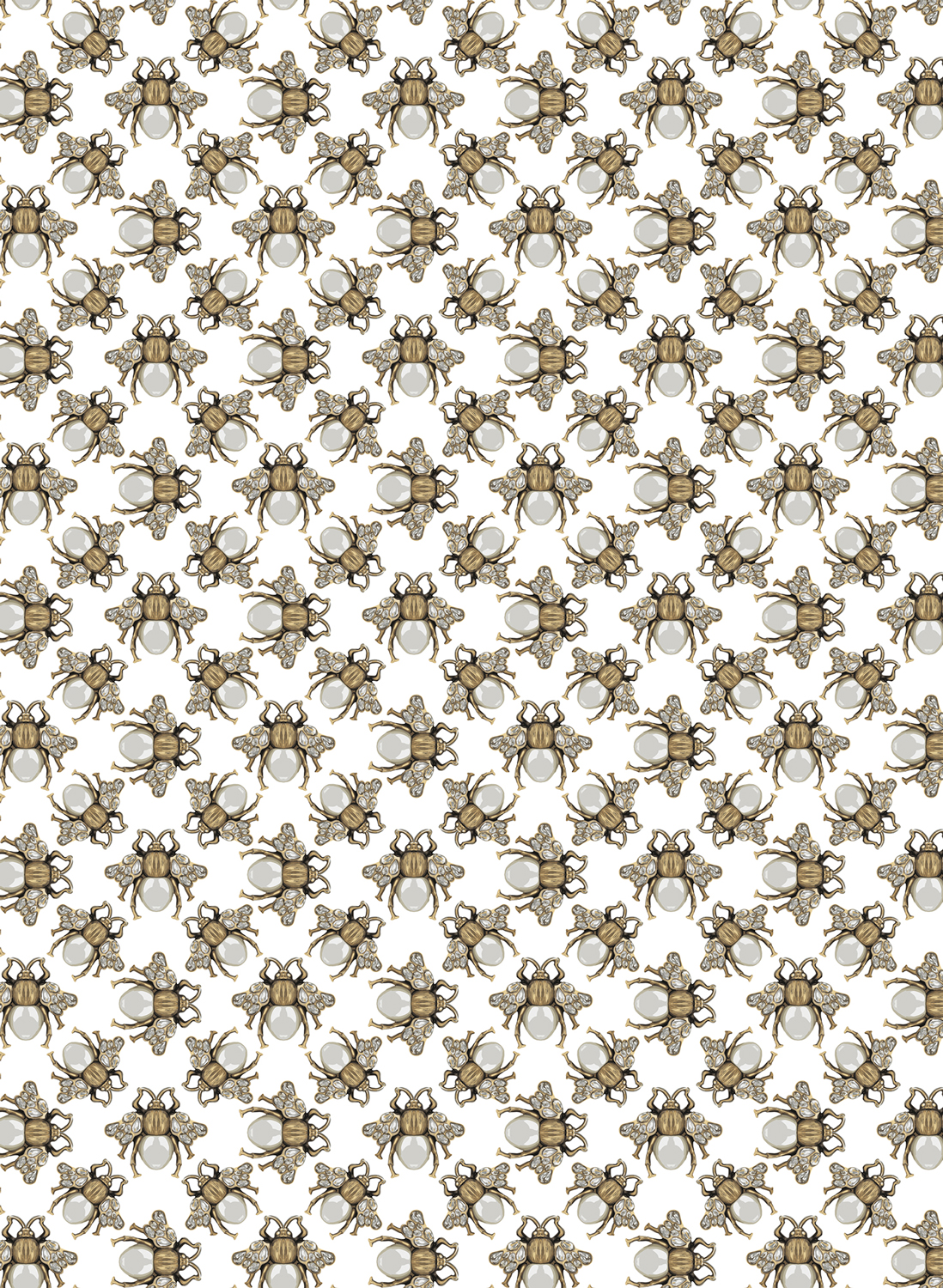 Tapete Small Jewel Wings - Diamond White