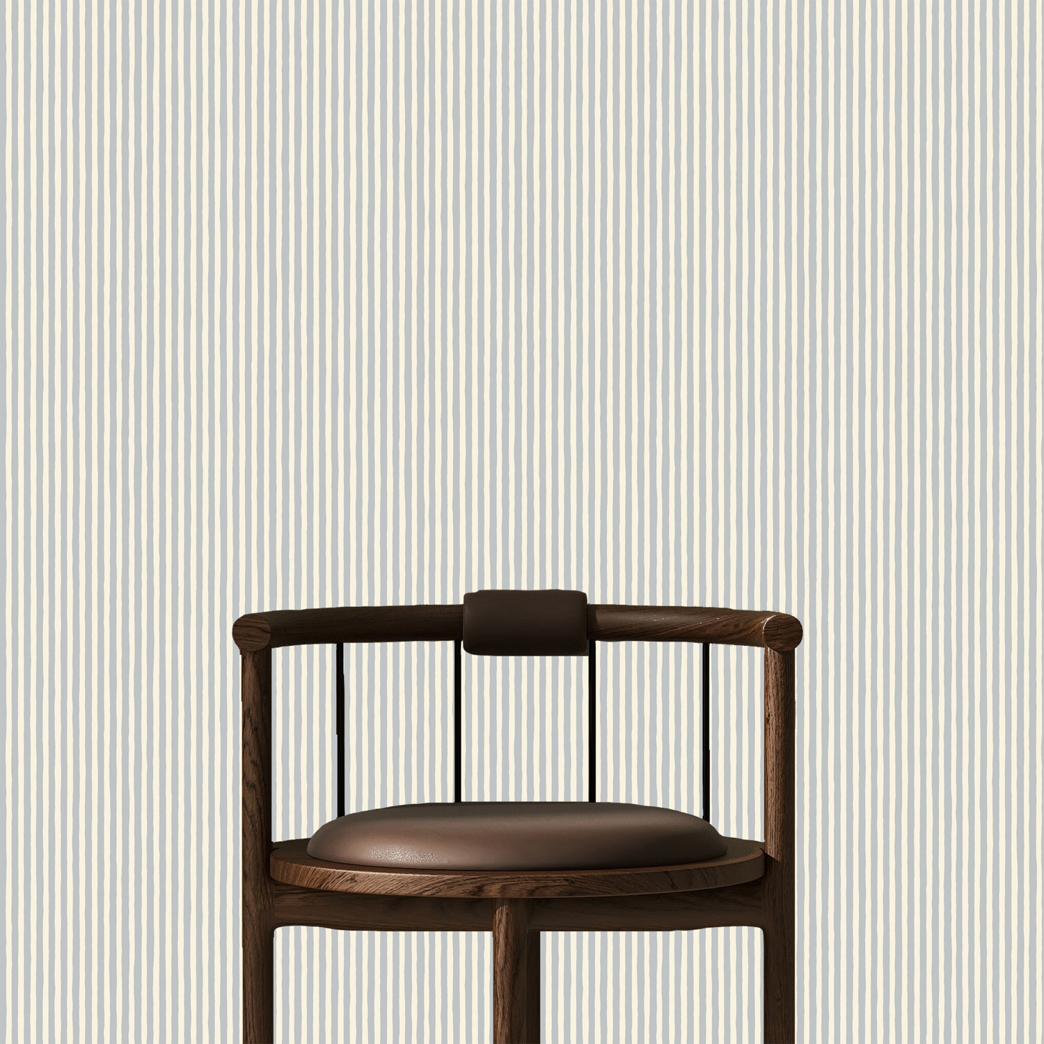 Tapete Hand Painted Stripe - Barton Blue/ Cotswold White