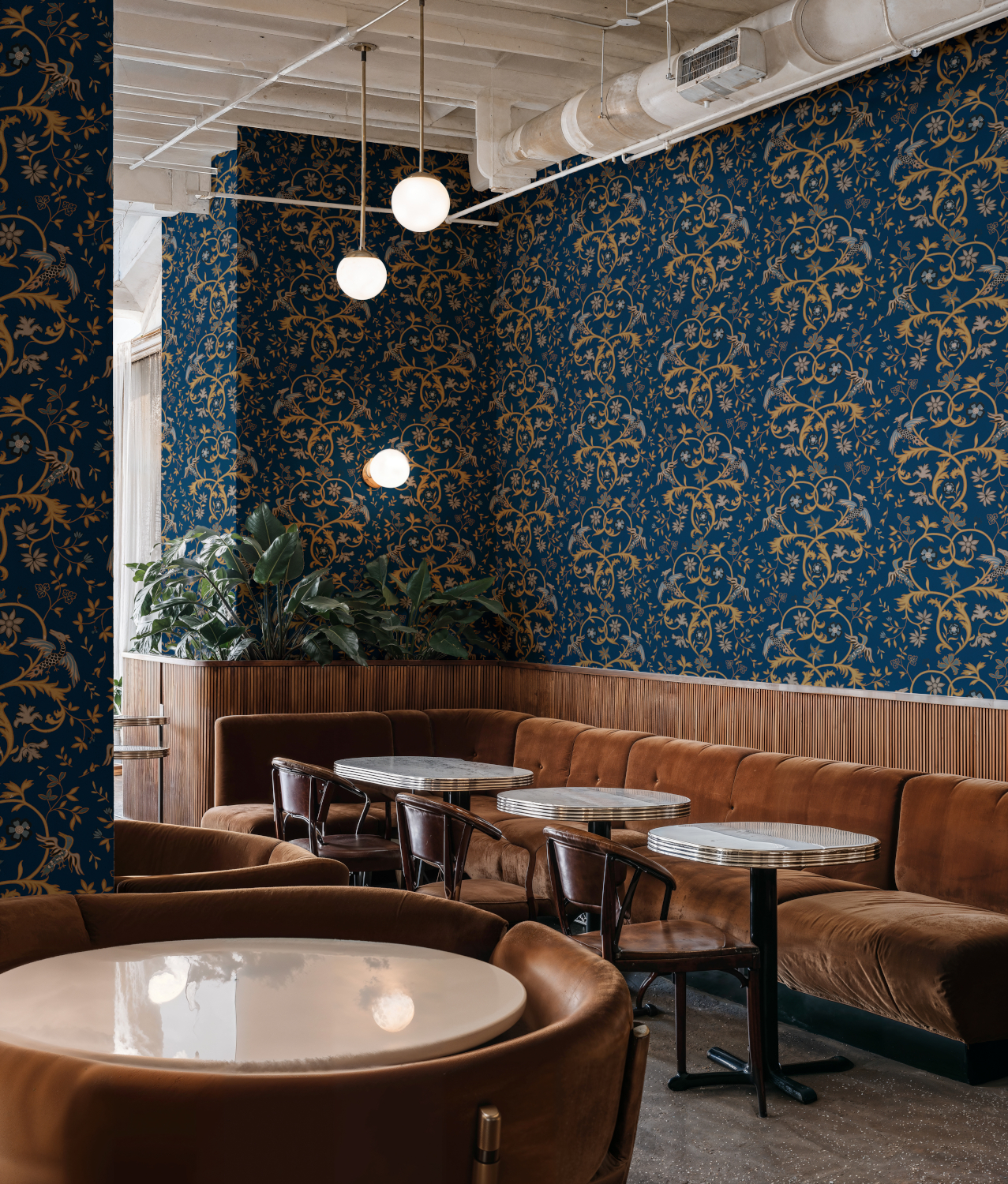 Tapete Antwerp Damask - Sapphire