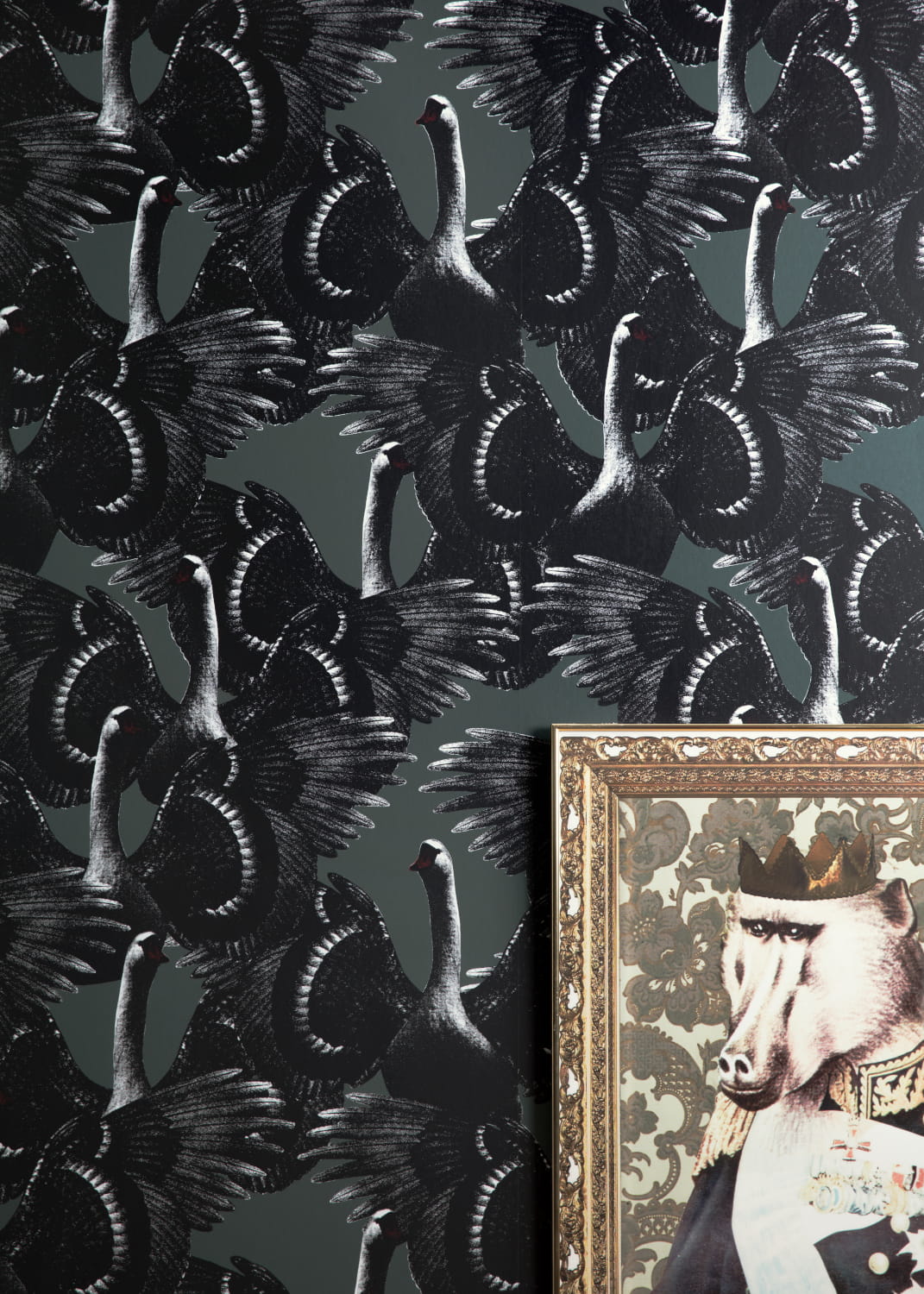 Tapete Swan Lake - green