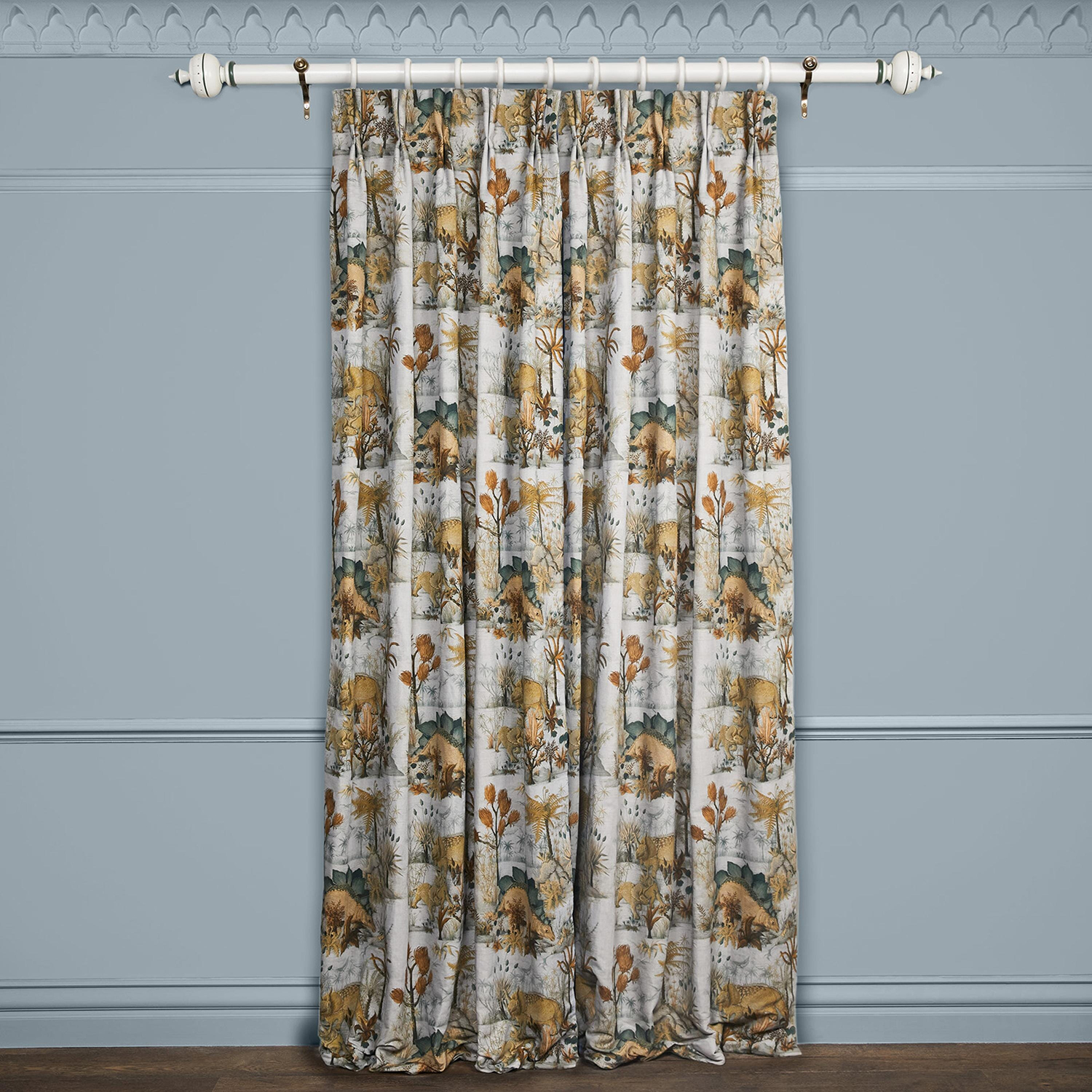 Stoff Dinosauria - Cotton Linen - Dusk