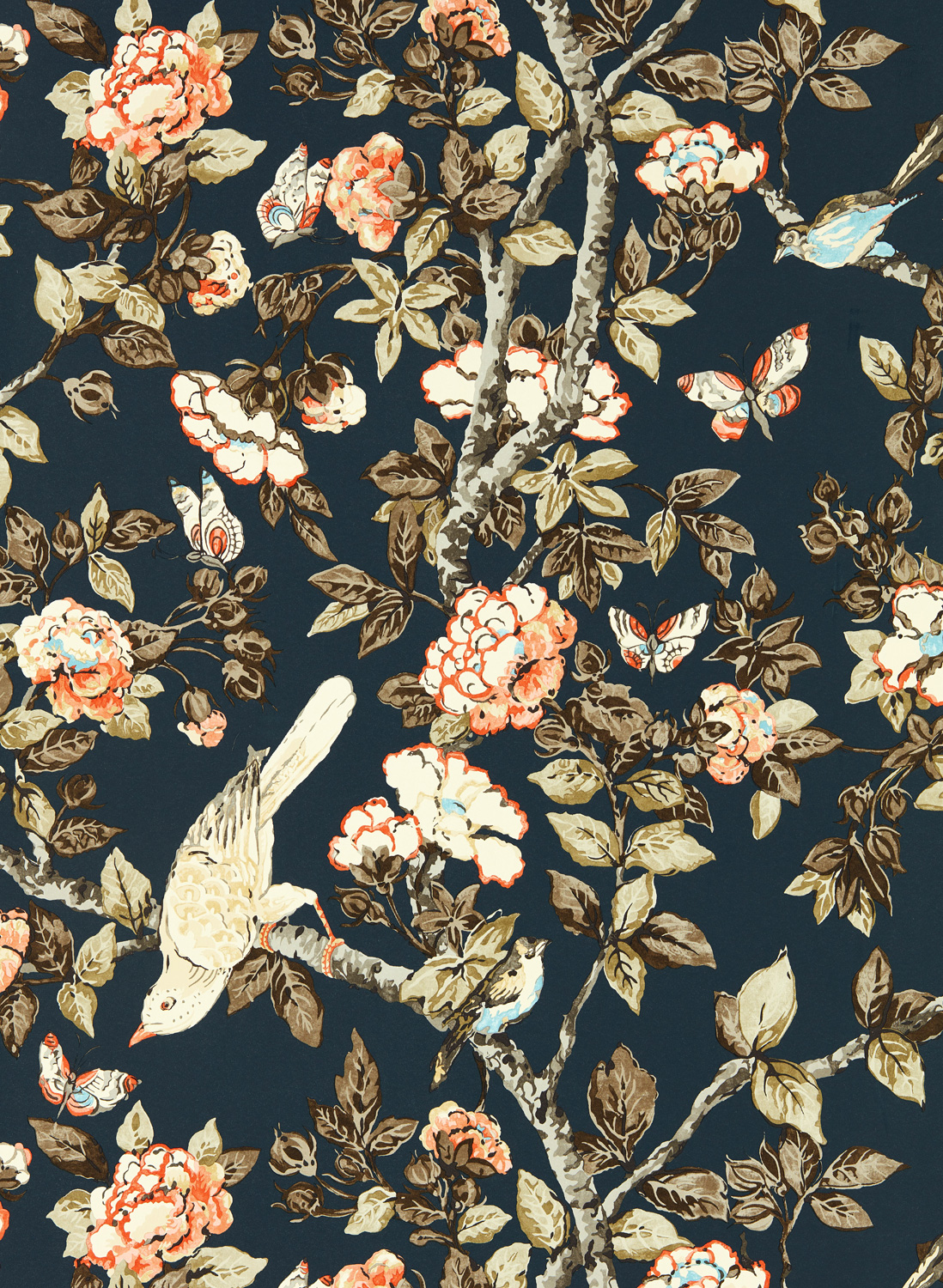 Tapete Caverley - Indigo Blue/ Rowan Berry
