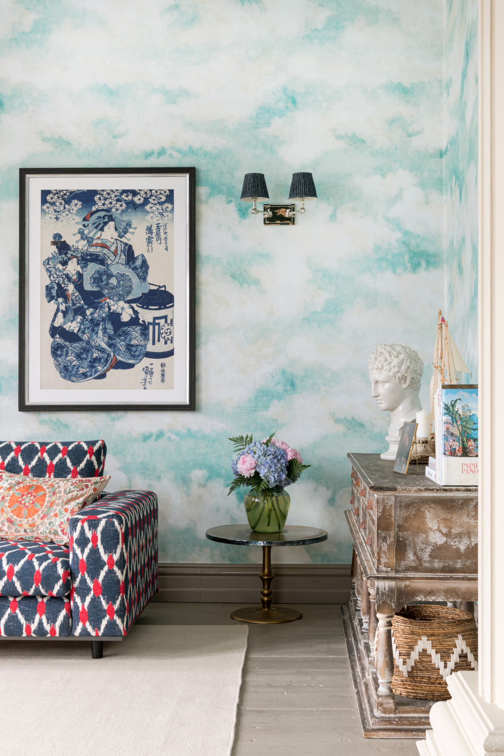 Tapete Nouage - Turquoise/ Taupe