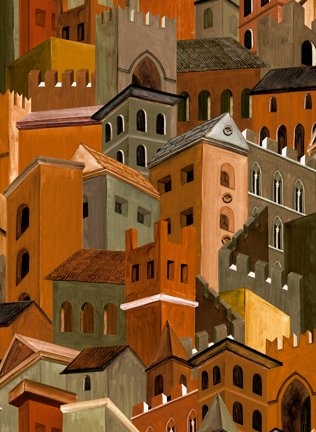 Tapete Citta di Castello - Terracotta