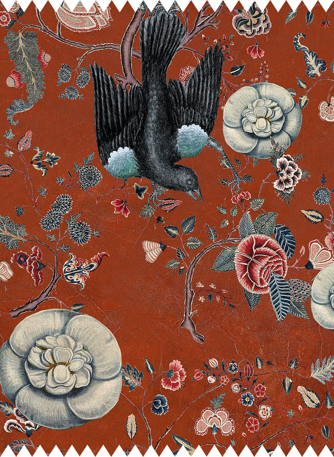 Fabric Black Bird