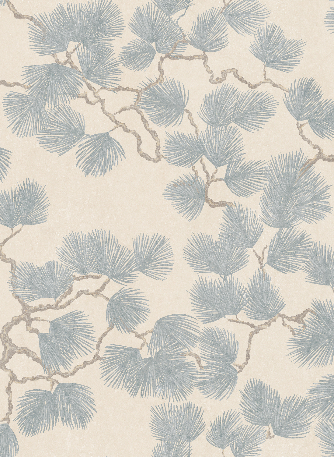 Wandbild Pine Mural - Misty Blue