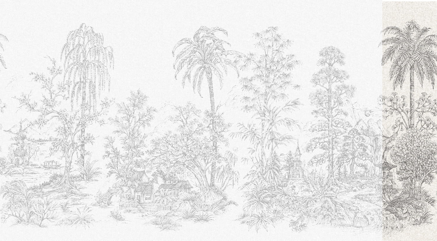 Wandbild Mandalay - White Black Panel 8