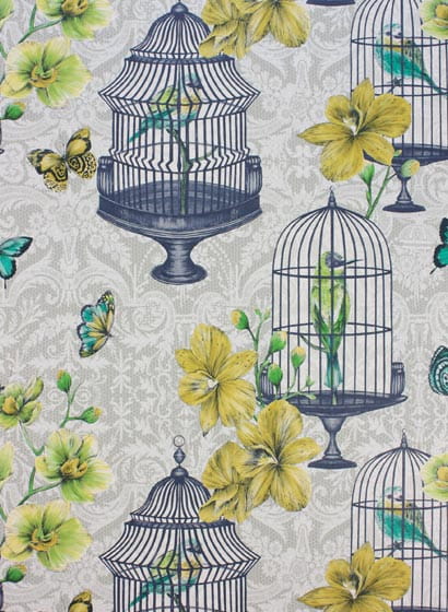 Tapete Orangery - Pale Sage/ Yellow/ Kiwi