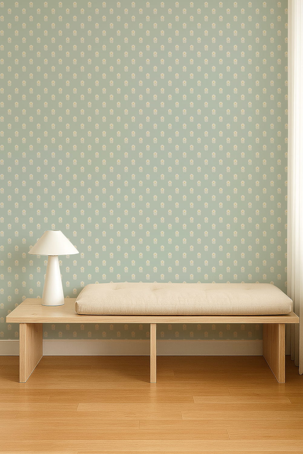 Tapete Ditsy Daisy - Powder Blue