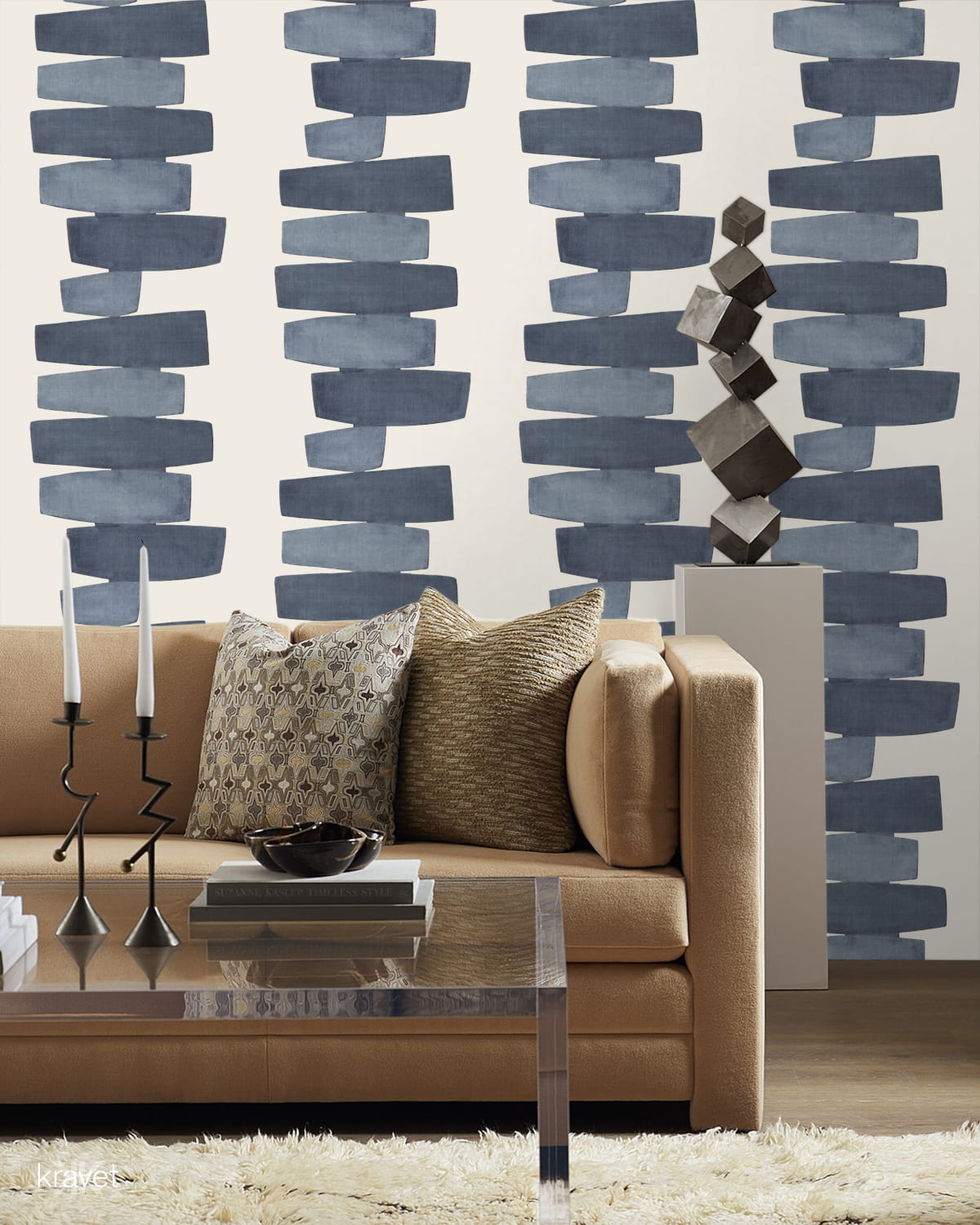 Tapete Stacked - Indigo