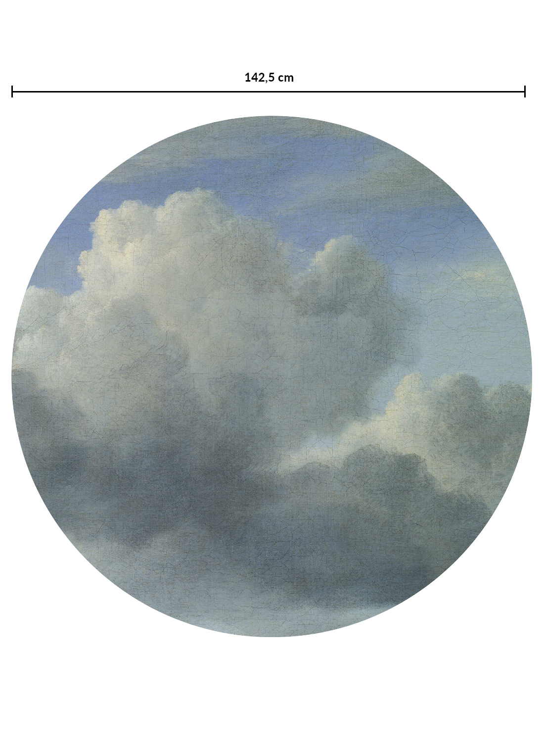 Wandbild Golden Age Clouds 5 Circle - Multicolor - Ø 1,425m