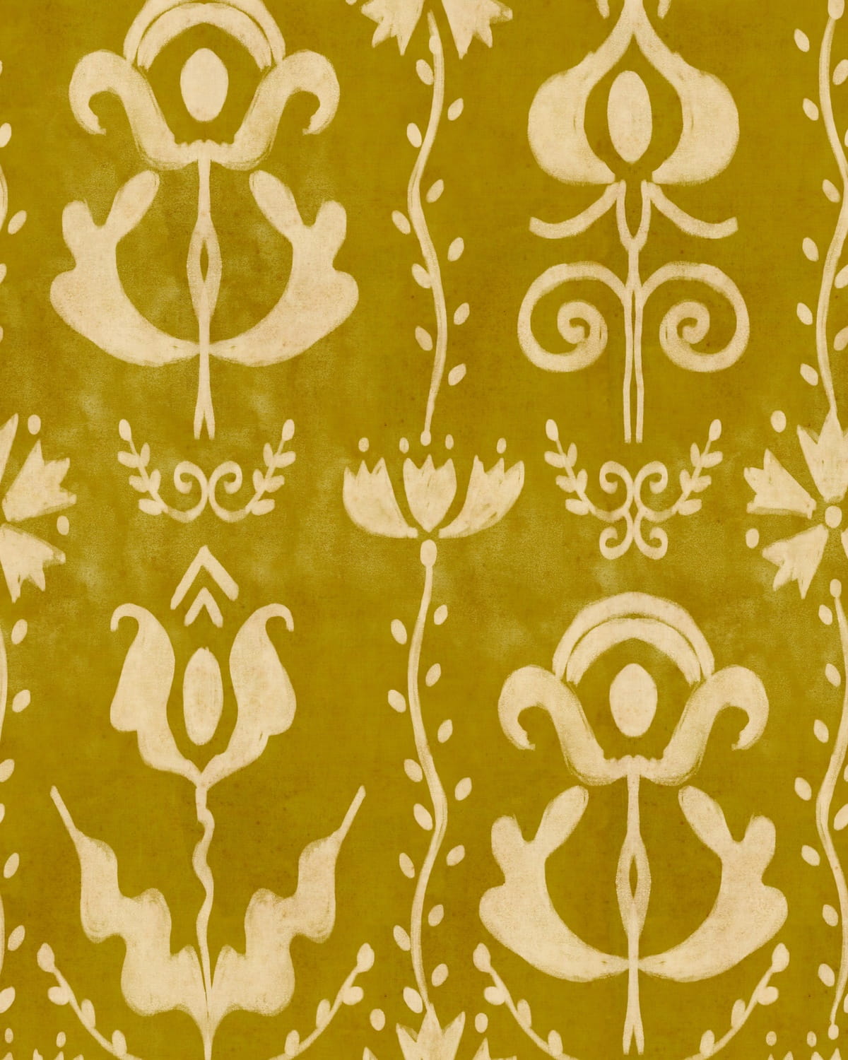 Tapete Grandma's Stencil - Mustard