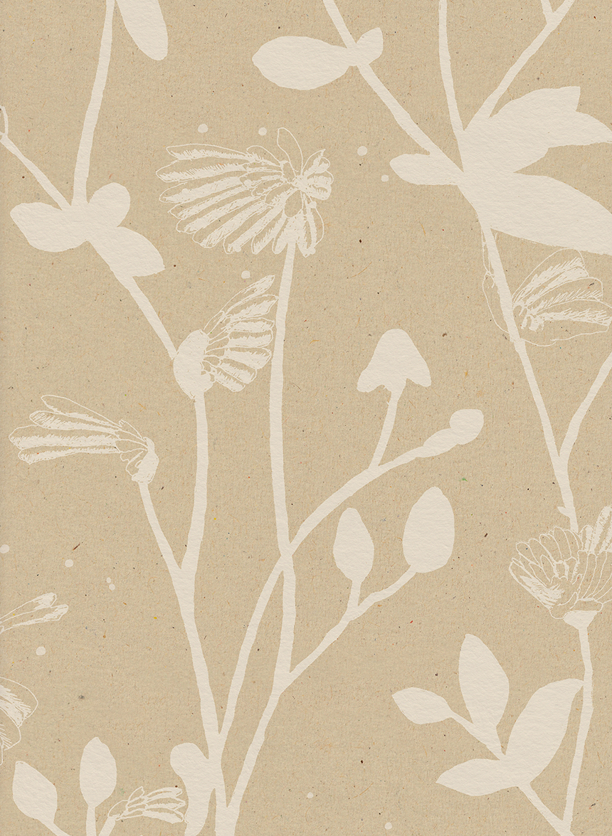 Tapete Feather Plant - Beige