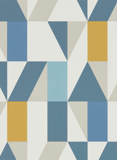 Wallpaper Nuevo - Indigo/ Slate/ Satsuma
