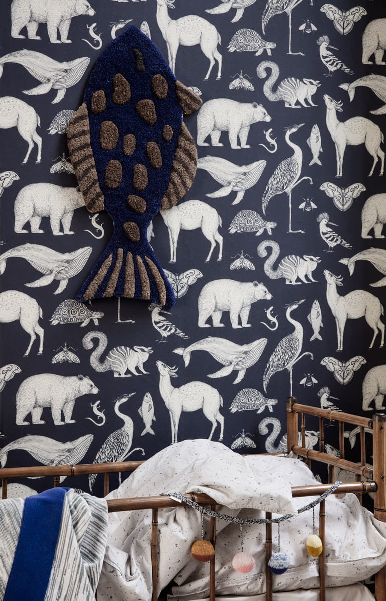 Tapete Animals - Dark Blue