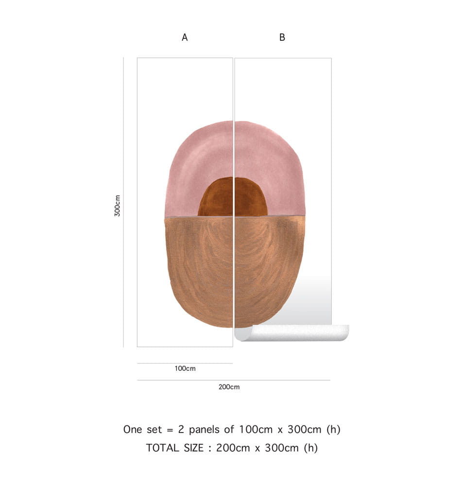 Wandbild Totem - Terracotta