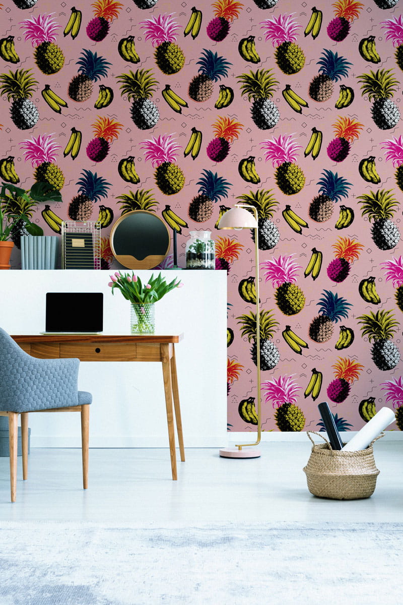 Tapete Flying Objects - Pink