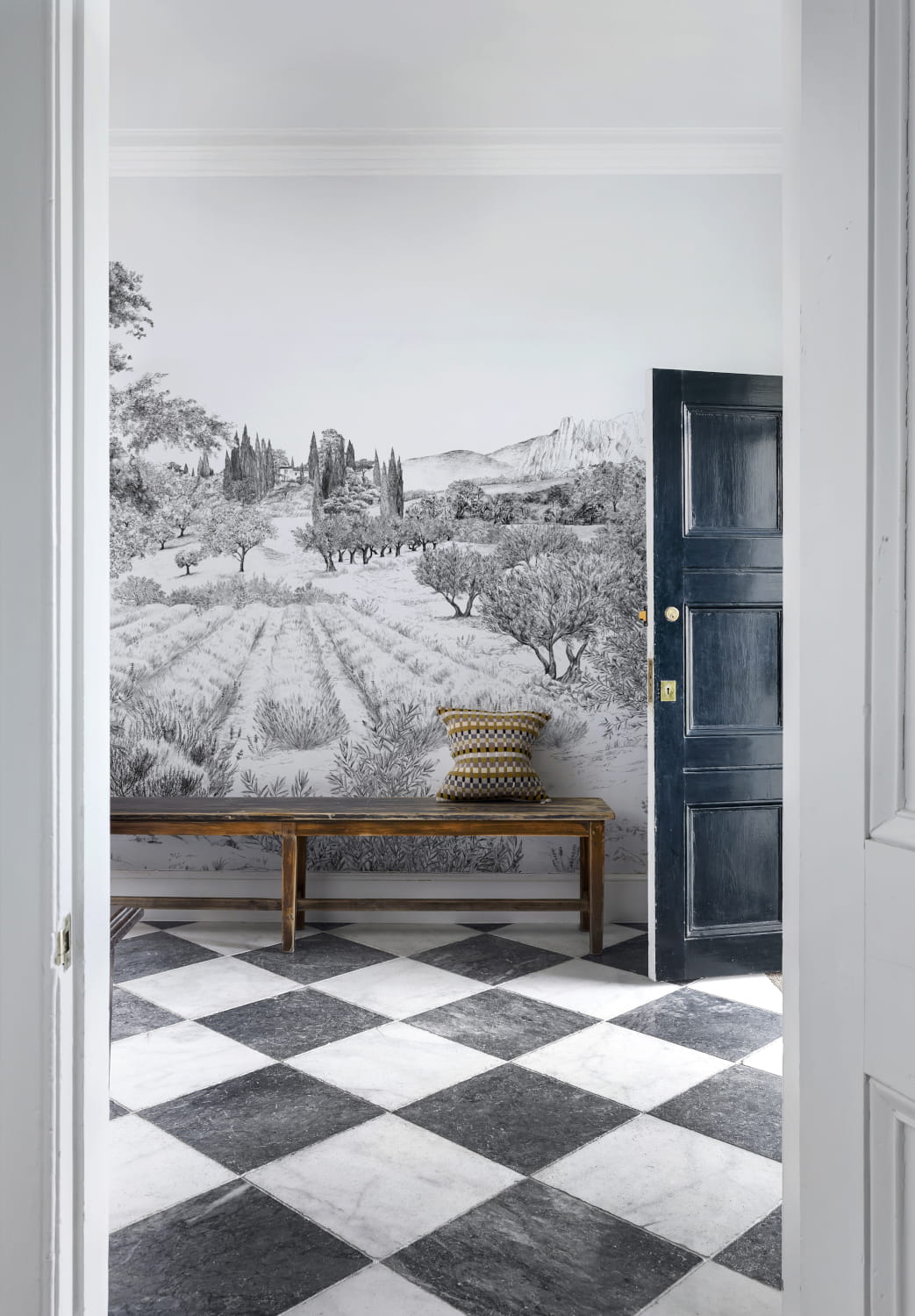 Wandbild Provence - Grisaille Panel A