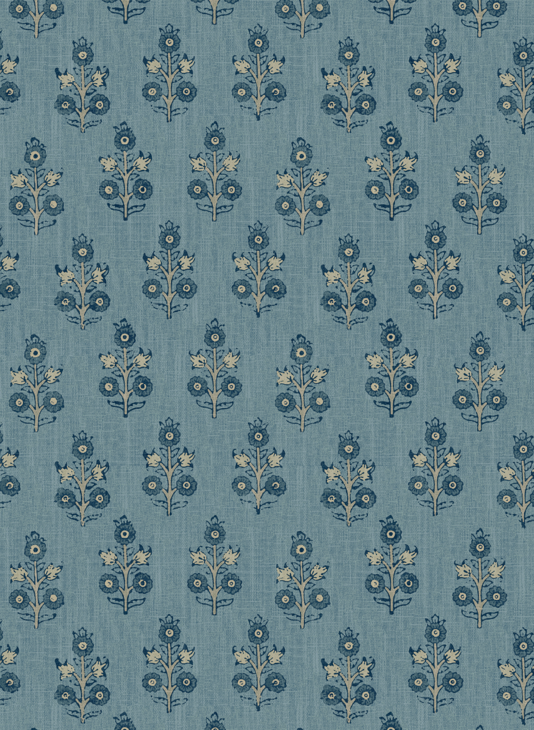 Tapete Poppy Sprig - Blue