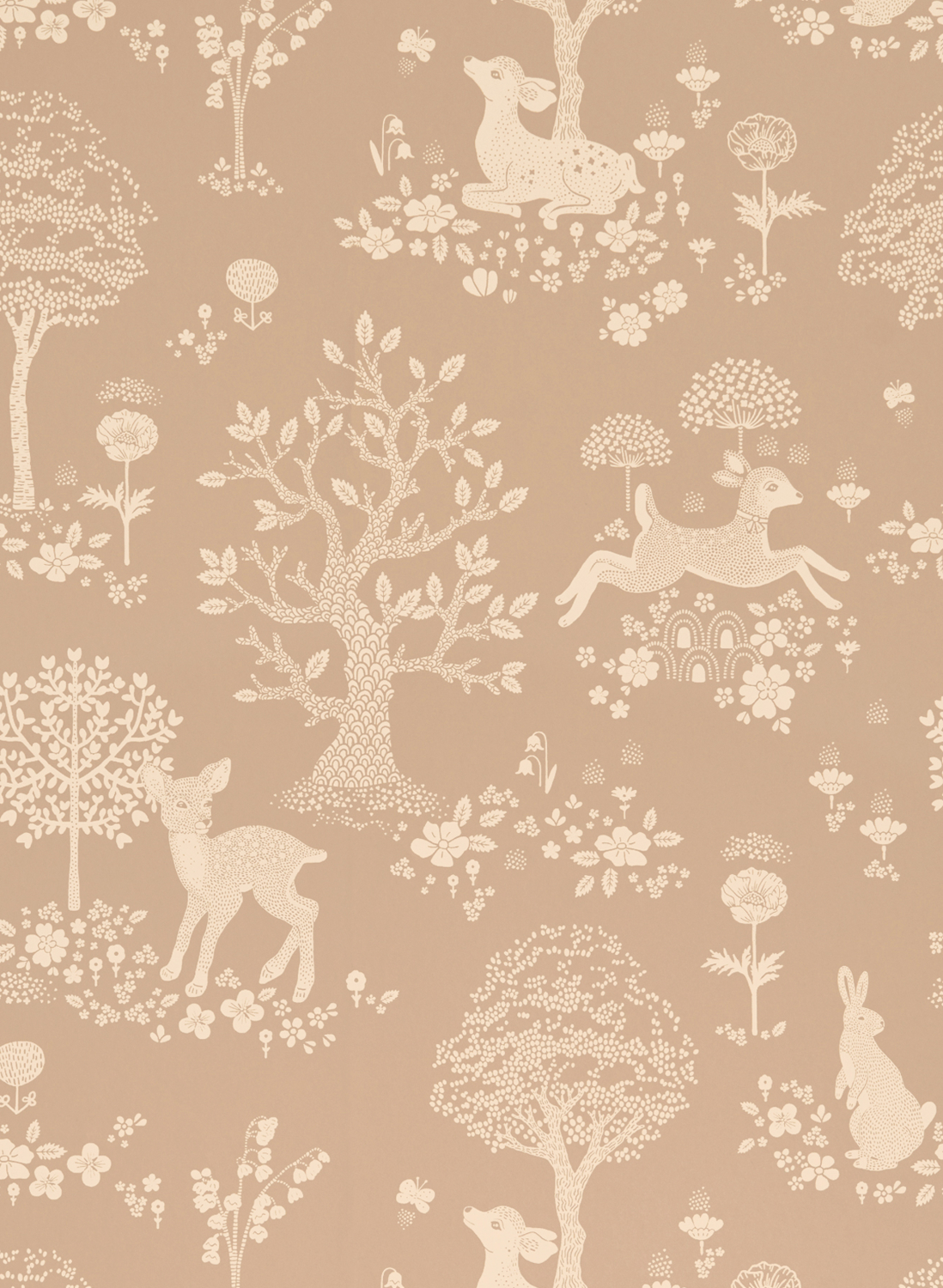 Tapete Summer Fields - Soft Brown