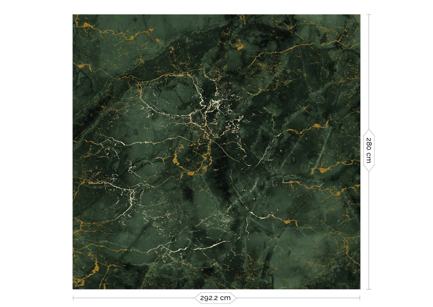 Wandbild Marble Green Uyterlinde - 292 cm