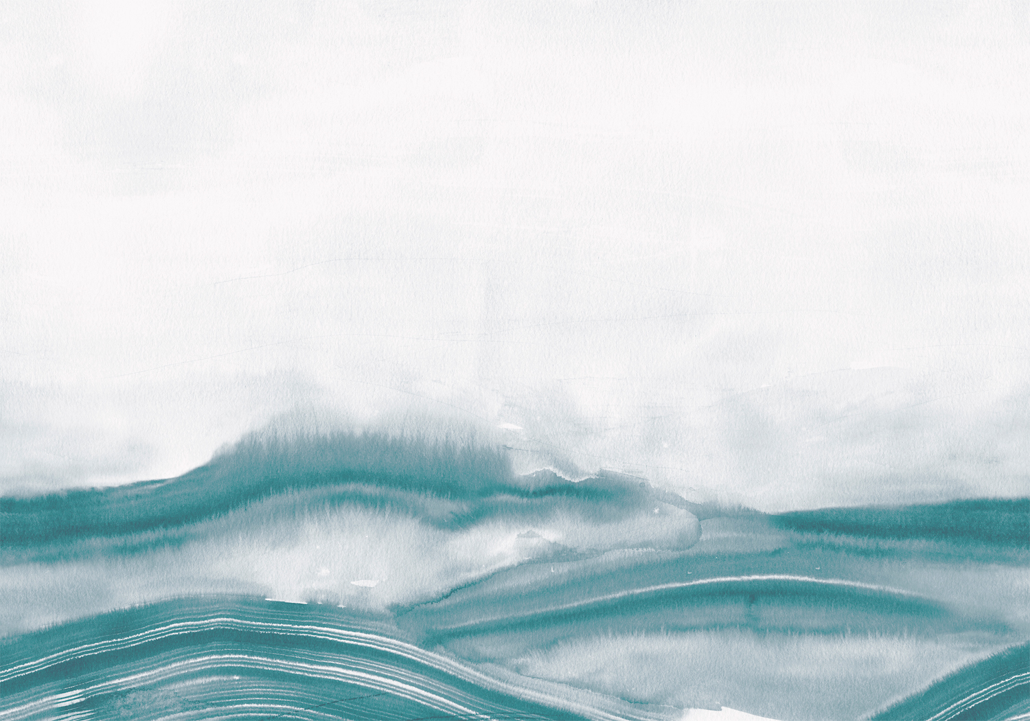 Wandbild Atmospheric Haze - Aqua